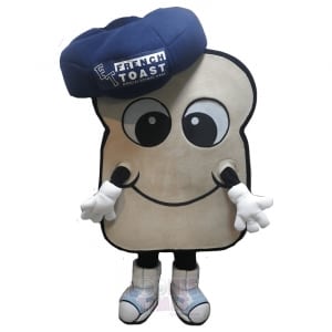 Custom Food Items Mascot Costume Toast Bread