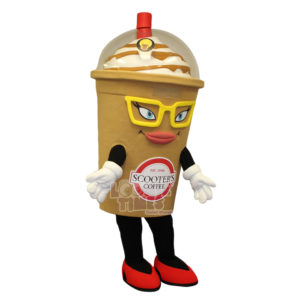 Custom Food Items Mascot Costume Iced Coffee