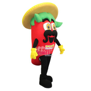 Custom Food Items Mascot Costume Mexican Pepper