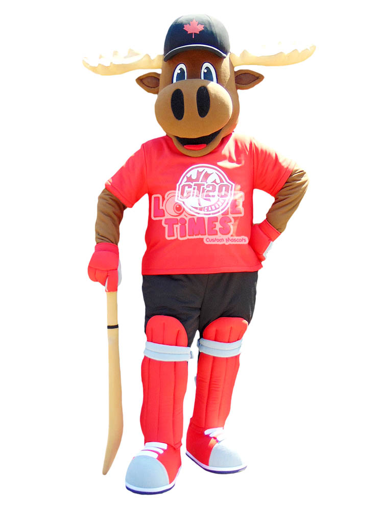 Amazing Moose Plush SPOTSOUND Mascot With Ice-Hockey Shirt - Animal mascots-Animal  mascots of the forest-Mascots 
