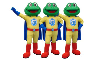 Super Turf’s Custom Frog Mascot from Lawrenceville, Georgia